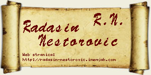 Radašin Nestorović vizit kartica